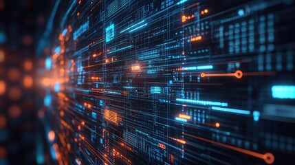 Server load balancing visualization using directional arrows, data flow paths, and capacity indicators in a digital network performance dashboard UI