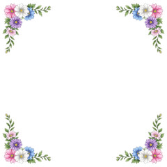 vector seamless pattern with flowers