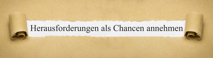 Herausforderungen als Chancen annehmen