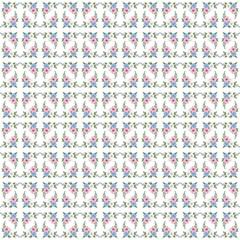 vector seamless pattern with flowers