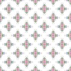 vector seamless pattern with flowers