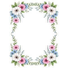 vector seamless pattern with flowers