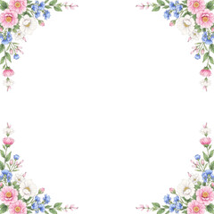 vector seamless pattern with flowers