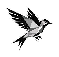 Abstract Geometric Bird in Flight