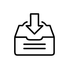 Inbox icon illustration