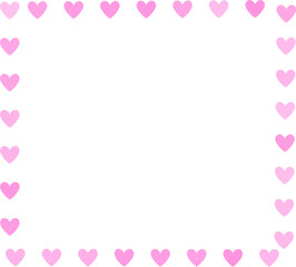 Pink Heart Dotted Frame Border for Valentine&rsquo;s Day Greeting Cards, Romantic Scrapbook and Cute Digital Templates