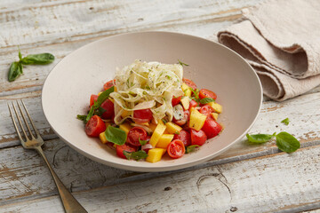 Tomato mango fennel salad