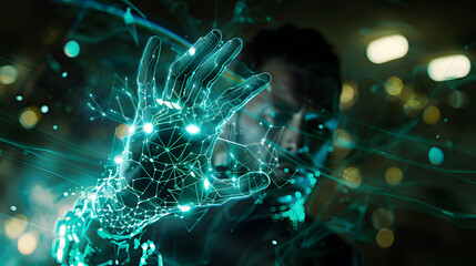 A photo capturing a circuit cybernetic figure