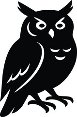 Fototapeta premium A simple vector illustration of a cartoon animal character, a black and white lion and dragon, a cute owl, and a kitten with wings