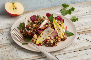 Cicorino apple quinoa salad