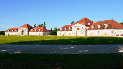 Bâtiment du XVIIIe siècle de la saline royale d’Arc-et-Senans dans le Doubs en région Franche-Comté France Europe