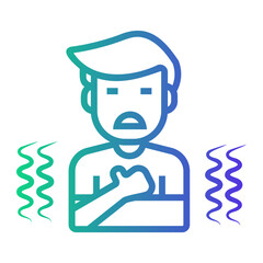 asthma Line Gradient Icon