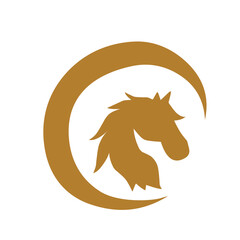 horse head logo design icon