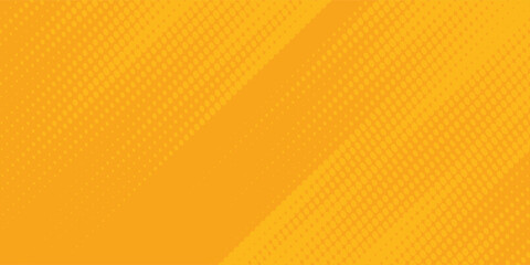 Fototapeta premium Yellow halftone pattern. Retro comic gradient background. Bright orange pixelated dotted texture overlay. Cartoon pop art faded gradient pattern yellow background modern best seller