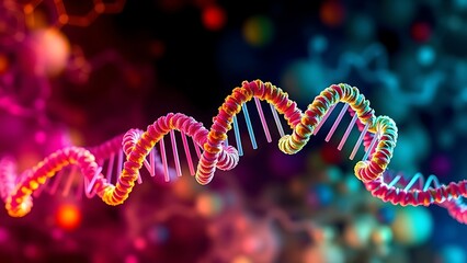 An abstract representation of metabolic pathways in vibrant colors, twisting like a double helix.