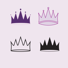 Royal crown emblem silhouette design,crown,royalty