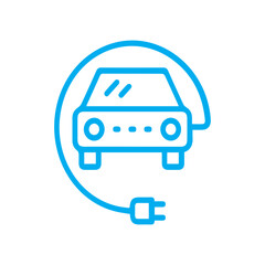 Electric Car Charging Icon