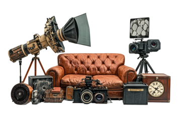 Cinema film festival isolated on transparent background