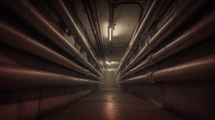 Backrooms creepy three dimensional design. Liminal space  abstract interior. Alone in abandoned building 3d render illustration, nightmare or a bad dream. Game concept