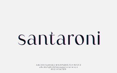Elegant serif font with a complete alphabet and numbers for luxury branding and logo design

