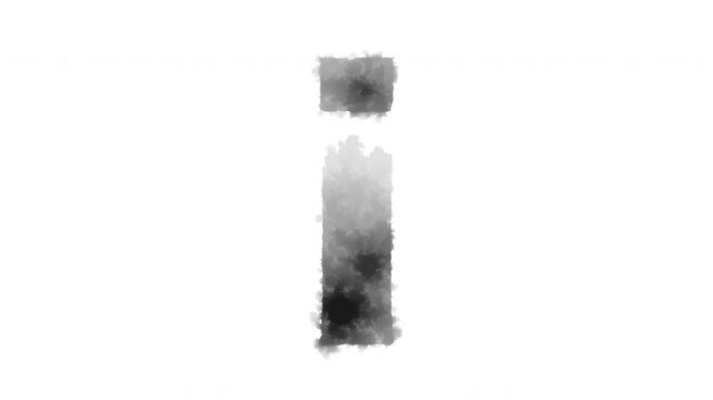 The lowercase letter &ldquo;i&rdquo; appears as if ink has bled onto the paper
