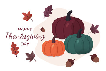 Thanksgiving pumpkin vector illustration