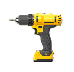 Electric Drill: A high-angle view of a modern cordless electric drill, showcasing its ergonomic design, powerful performance, and precise functionality for various DIY and professional tasks.