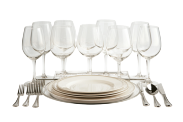 Premium fine dining isolated on transparent background