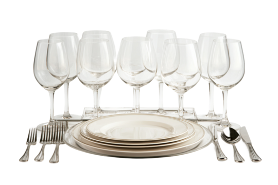 Premium fine dining isolated on transparent background