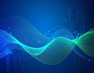 Abstract technology background with lines and dots illustration scene composition motion backgrounds design gesture colorful movement emotion creative depth elements frame layers figure