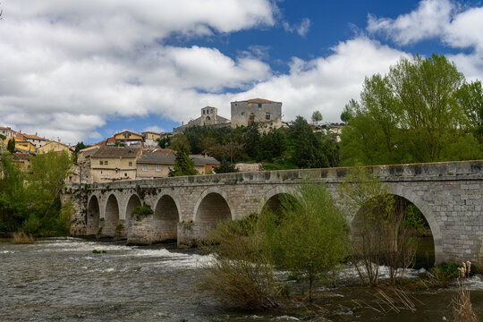 Bridge over the Arlanza River, in Palenzuela, Palencia