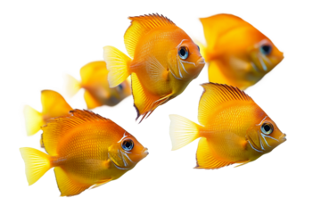 Small fish swimming isolated on transparent background