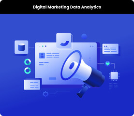 Digital Marketing Data Analytics Illustrations