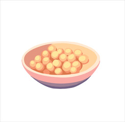 Cute cartoon illustration on the theme of the Asian holiday - mid-autumn (Moon Festival, Mooncake Festival). Modern digital illustration in soft pastel colors. Vector