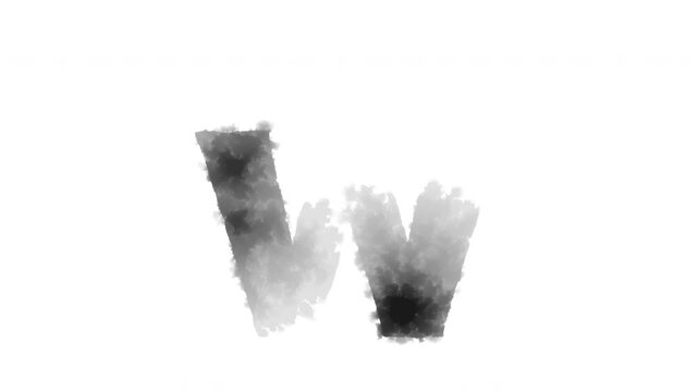 The lowercase letter &ldquo;w&rdquo; appears as if ink has bled onto the paper