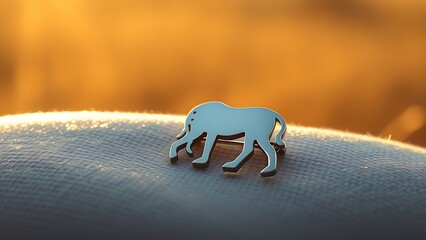 A timeless silver animal brooch resting on textured linen, evoking the golden hues of the savanna.