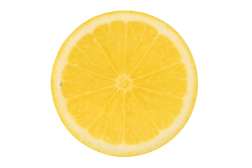 A vibrant cross-section of a citrus fruit, showcasing its juicy pulp and yellow hue. The fruit's segments radiate from the center.