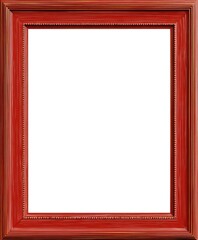 Red picture frame, empty, rectangular