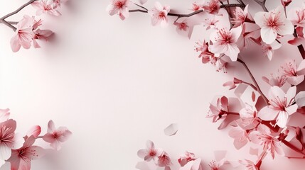 Naklejka premium Delicate pink blossoms background