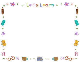 Affirmation words for kids back to school border