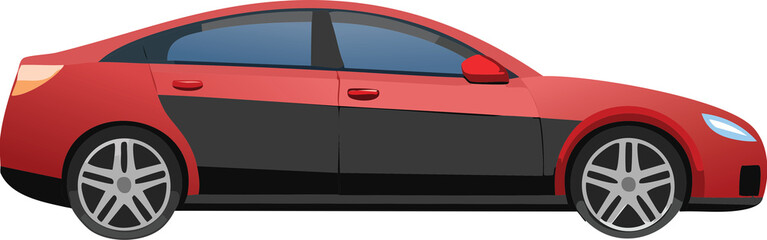 Fototapeta premium red sports car. car cartoon