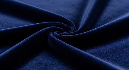 Deep Blue Velvet Swirl: A Luxurious Texture Close-Up