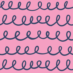 Curly Line Seamless Pattern
