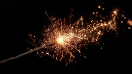 Fototapeta premium Sparkler bursts against black background