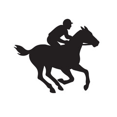 Palio di Siena Horse Race Vector Silhouette