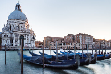 Gondolas in front of St Mark’s Basilica, Venice