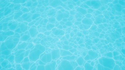 Abstract aerial view of turquoise water with soft wave patterns and gradient blue tones, evoking summer serenity.