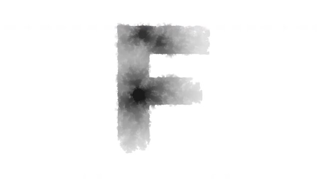 The letter &ldquo;F&rdquo; appears as if ink has bled onto the paper