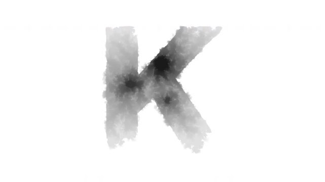 The letter &ldquo;K&rdquo; appears as if ink has bled onto the paper