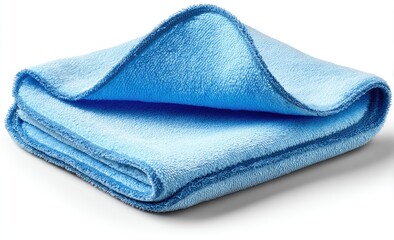 Light-blue microfiber cleaning cloth, folded